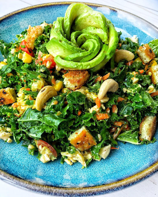salad with paleo croutons